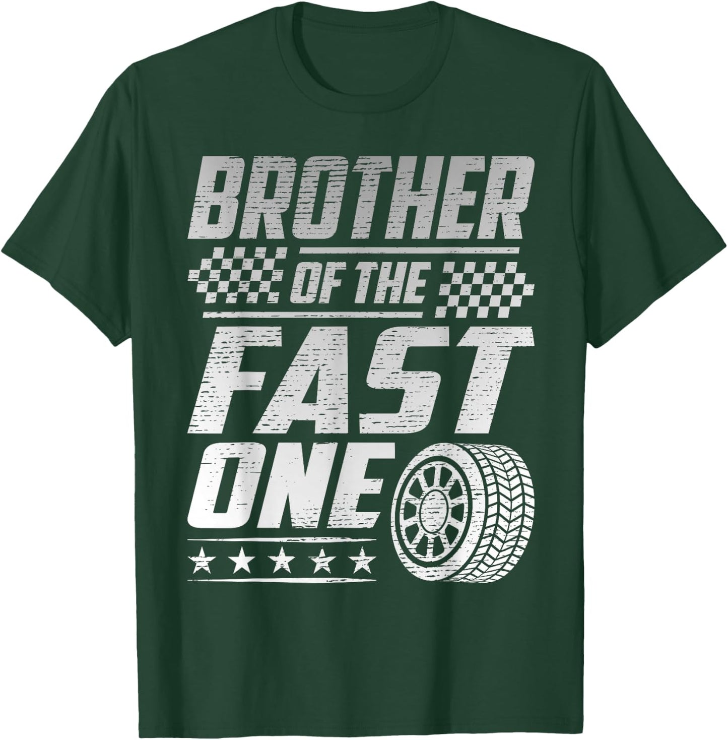 Brother Of The Fast One First Birthday Racing Car Family T-Shirt - T-Shirt | Forest