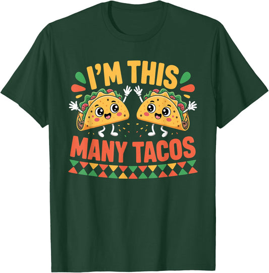 I'm This Many Tacos Second Birthday Party Cinco De Mayo T-Shirt - T-Shirt | Forest