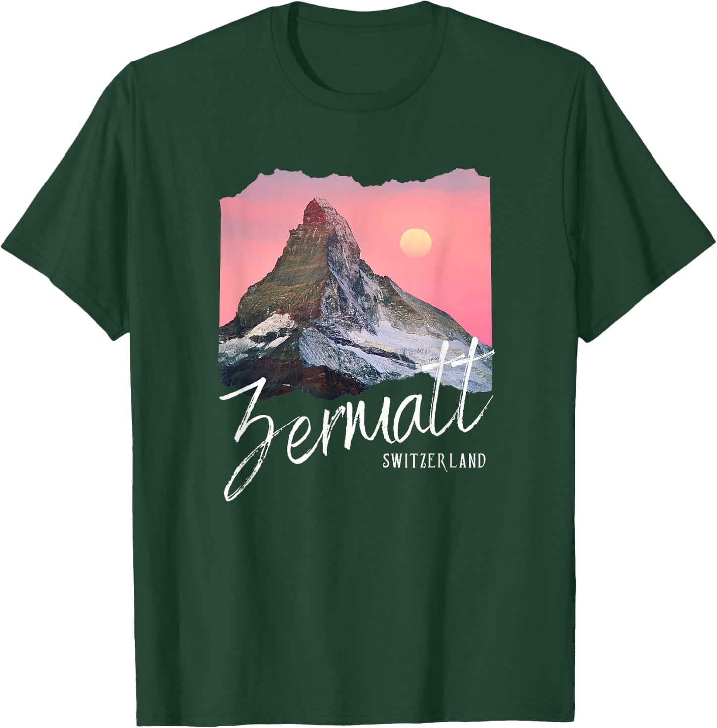 Zermatt Souvenir / Switzerland Zermatt , black, S T-Shirt - T-Shirt | Forest