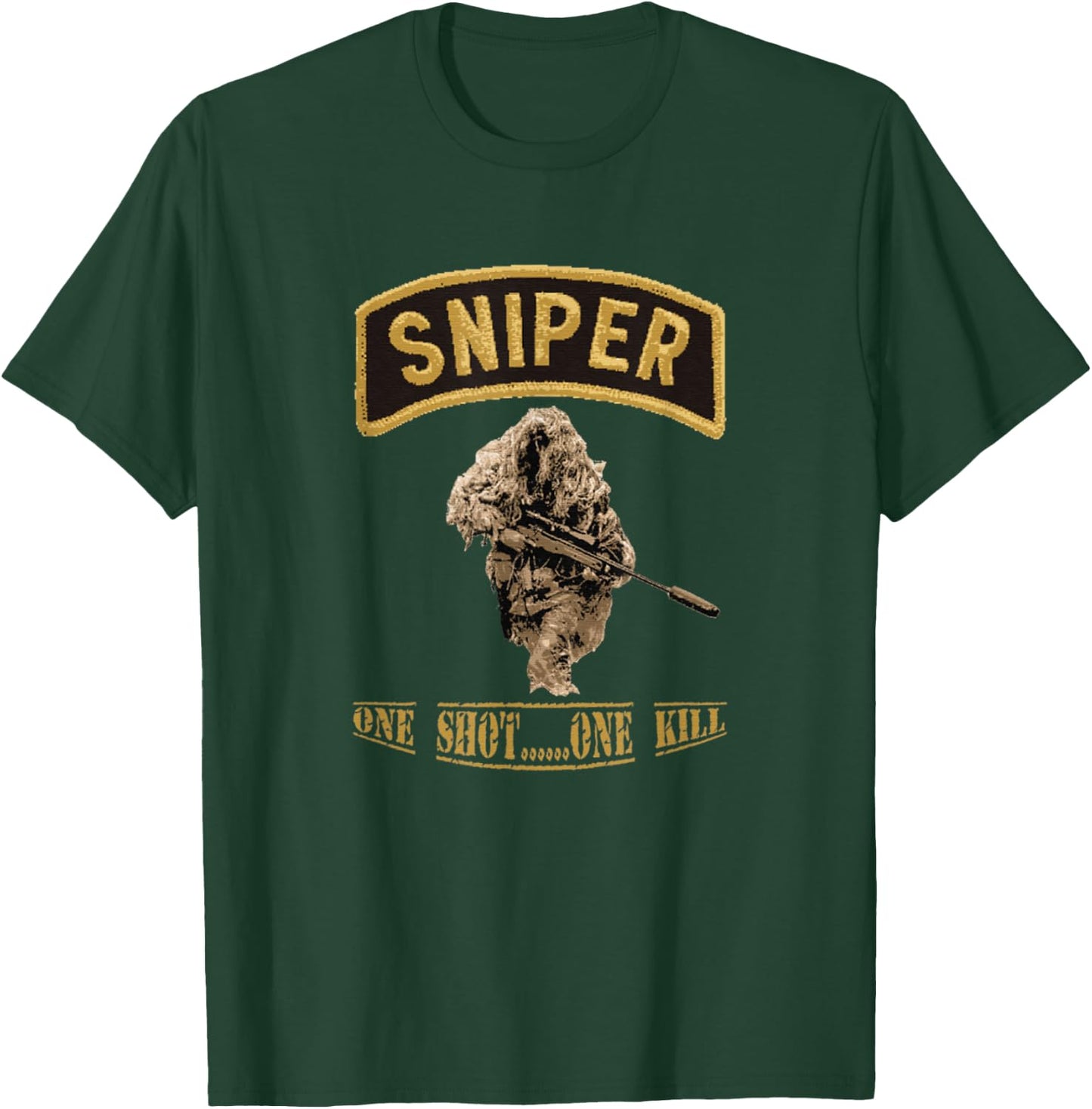 Sniper Ghillie Suit Seal T-Shirt - T-Shirt | Forest