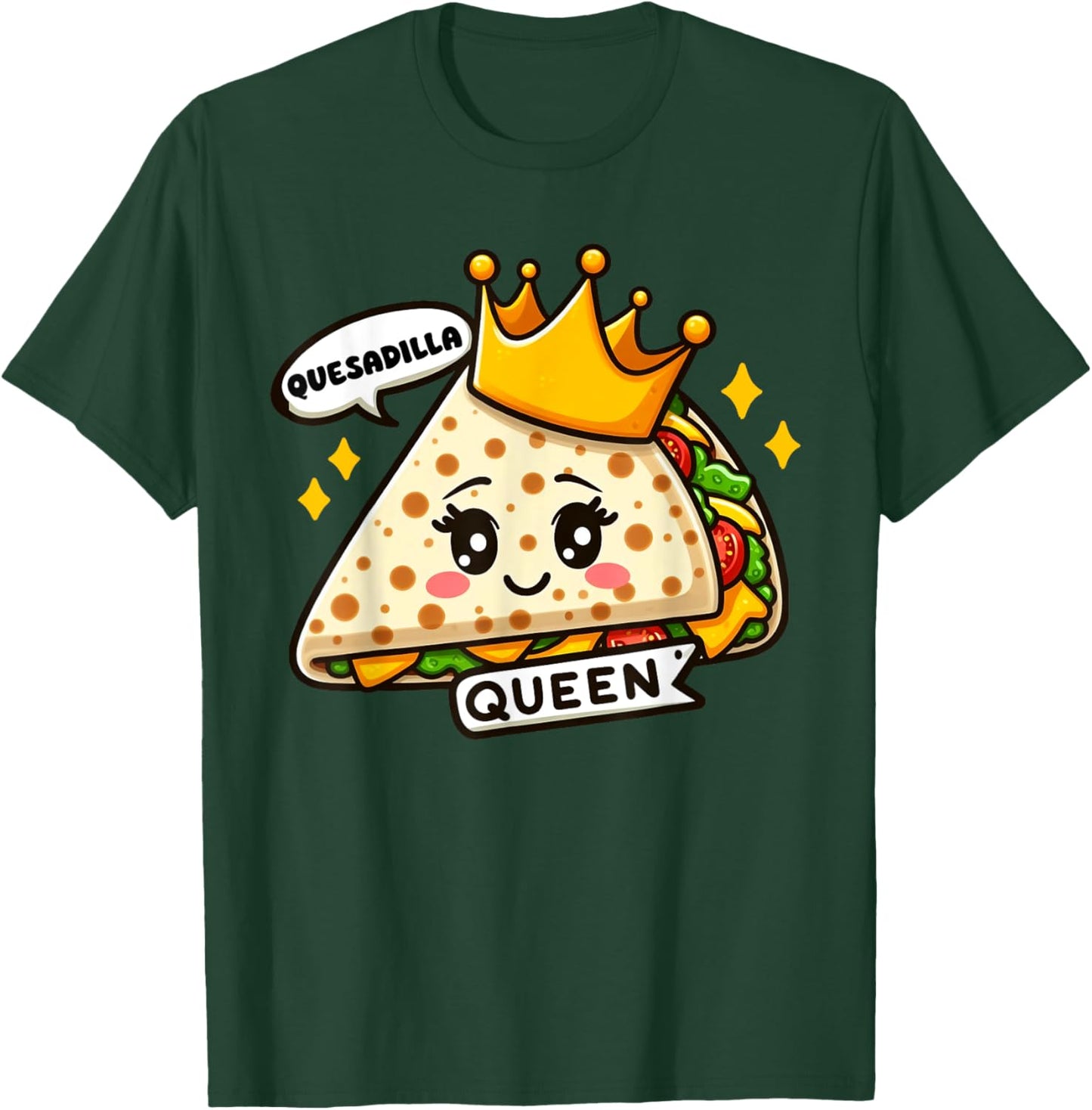 Quesadilla Queen Cinco De Mayo Kids Girls Women T-Shirt - T-Shirt | Forest