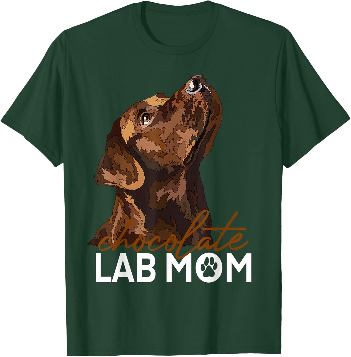 Chocolate Lab Maman Labrador retriever Brown , Black, S T-Shirt - T-Shirt | Forest