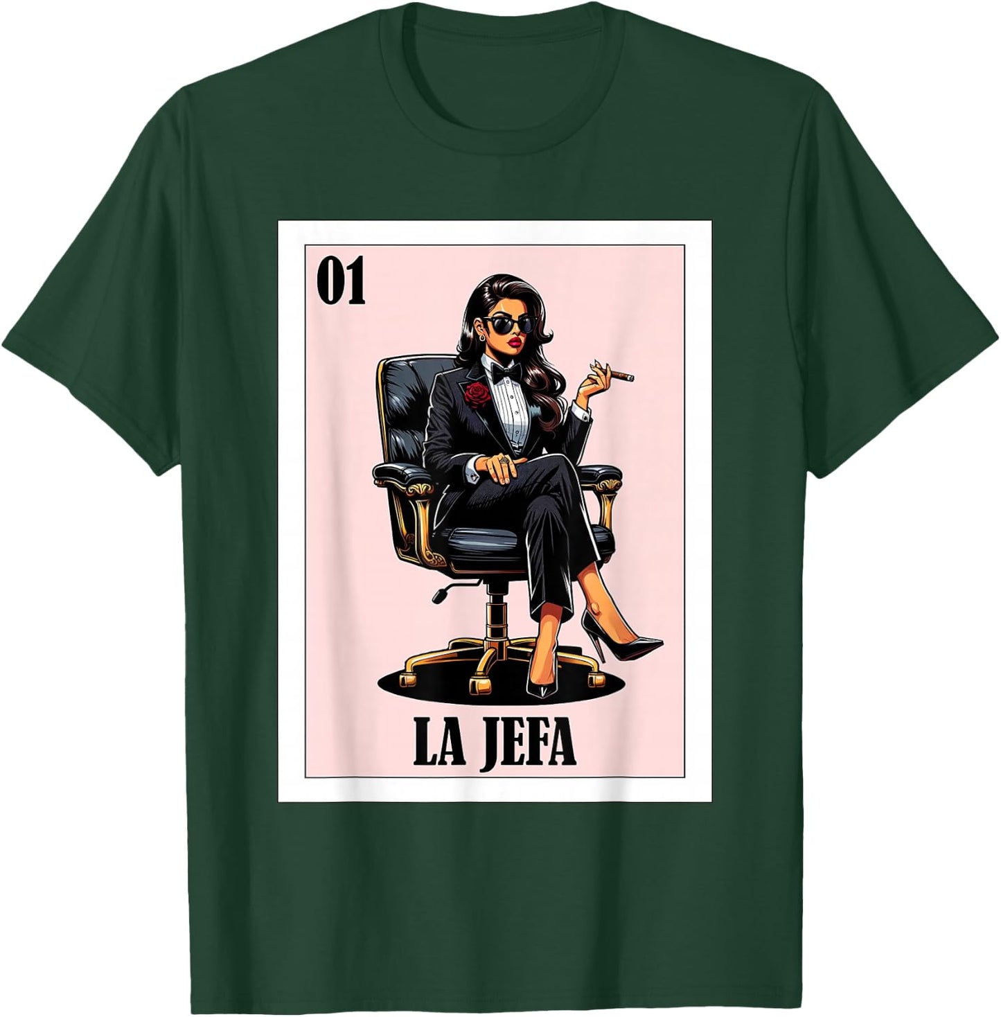 Funny Mexican Design for Hispanas - La Jefa T-Shirt - T-Shirt | Forest