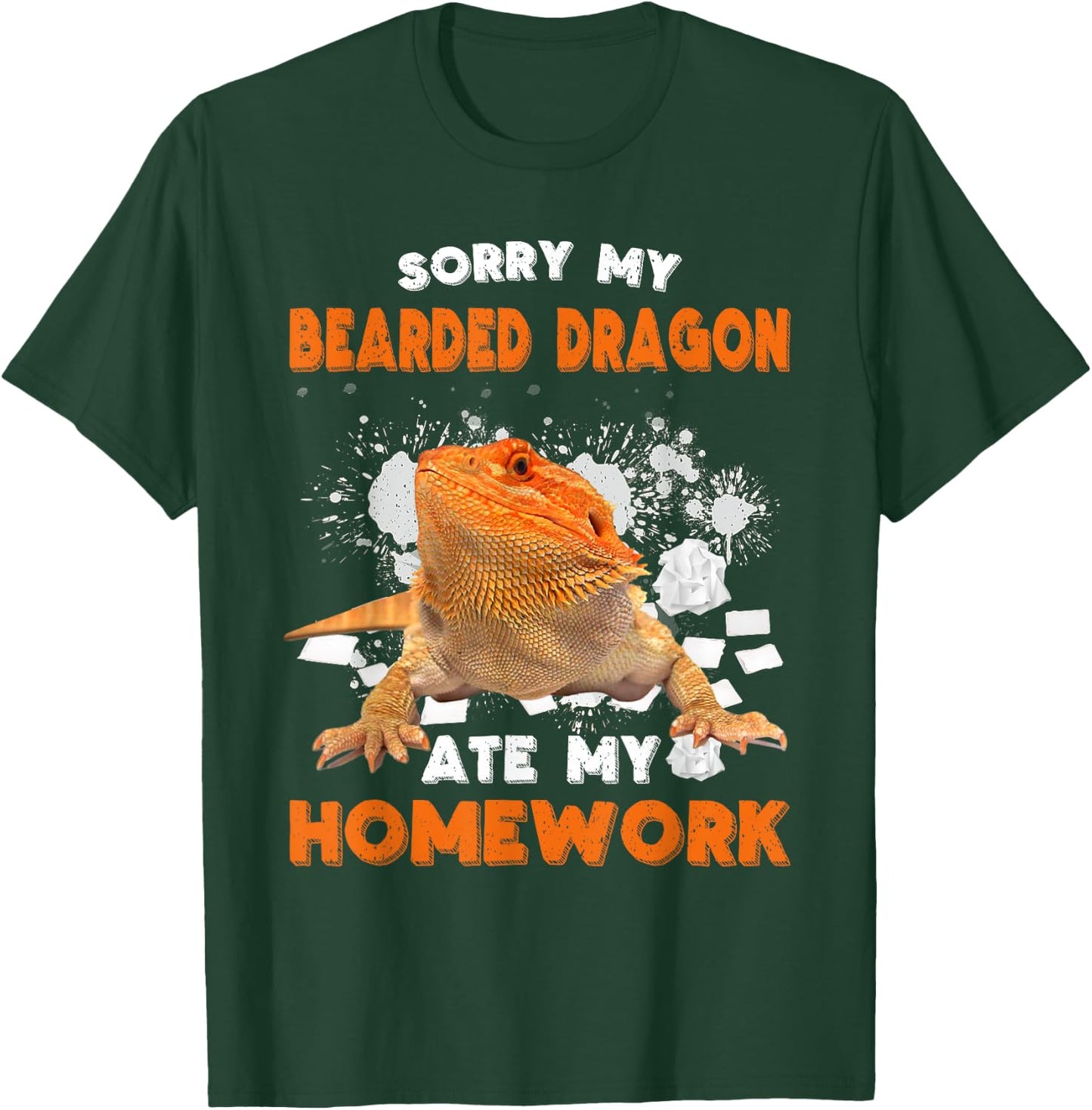 Sorry My Bearded Dragon Ate My Homework Bearded Dragon Lover T-Shirt - T-Shirt | Forest