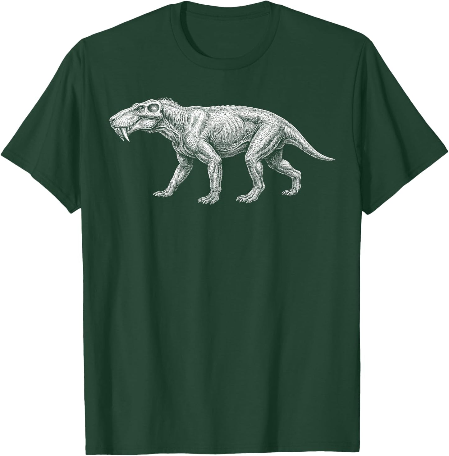 Gorgonopsid Permian Predator Synapsid Prehistoric Animal T-Shirt - T-Shirt | Forest