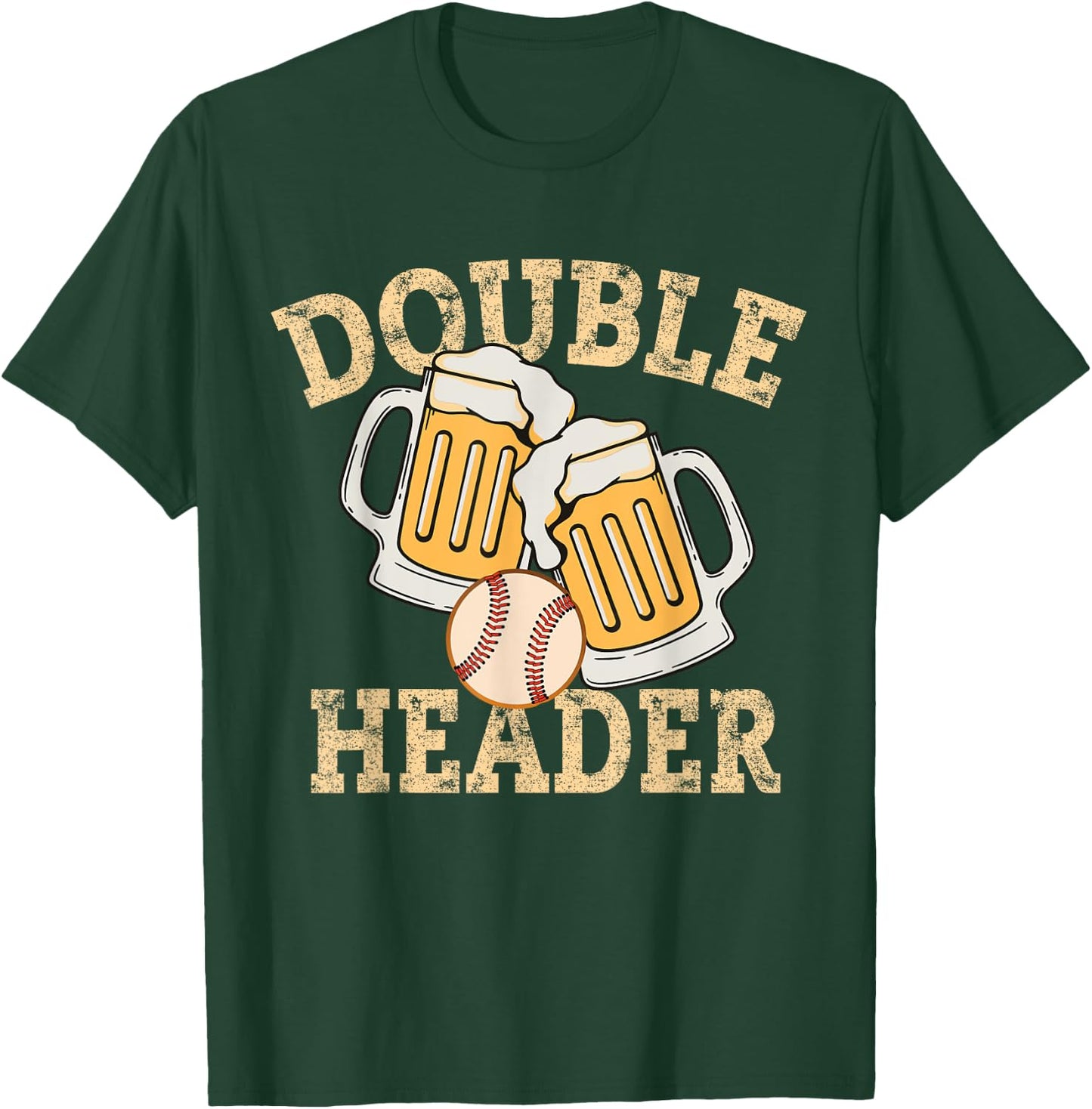 Baseball Double Header s Lucky Baseball T-Shirt - T-Shirt | Forest