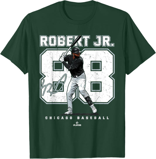 Number and Portrait Luis Robert Jr Chicago MLBPA T-Shirt - T-Shirt | Forest