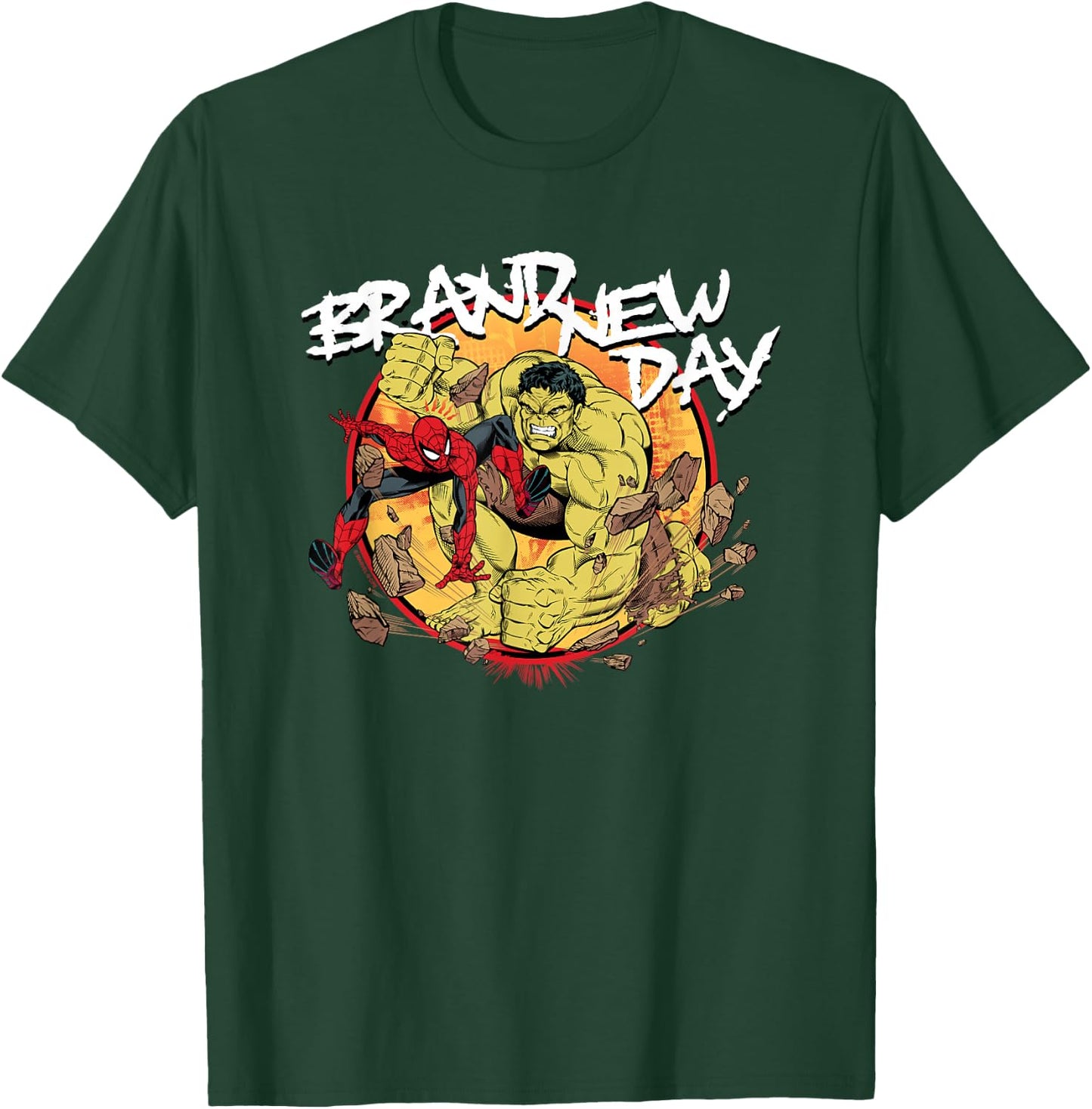Marvel Spider-Man: New Day Hulk vs Spidey Breakout T-Shirt - T-Shirt | Forest