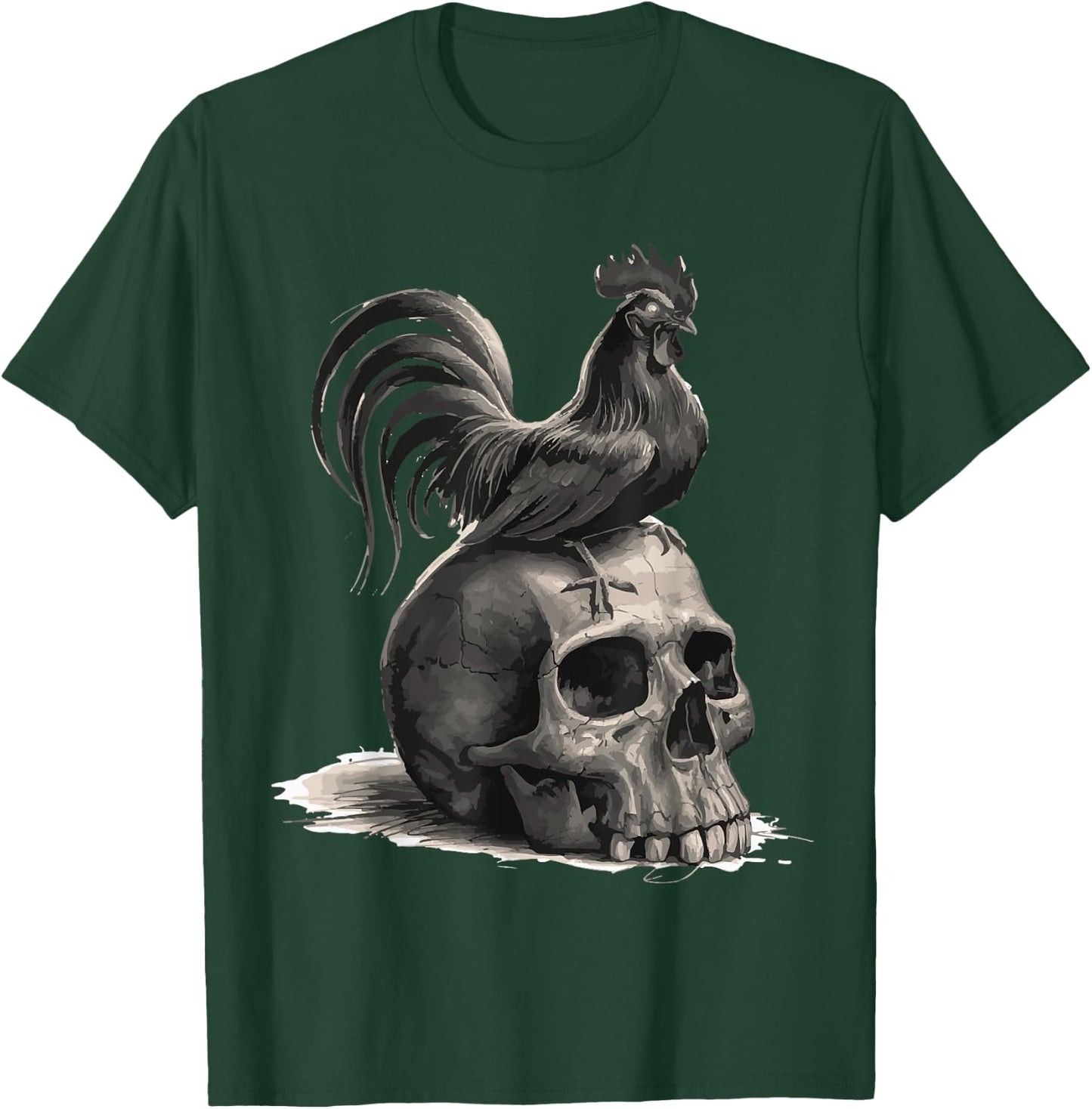 Rooster Halloween Hen Farmers Men Women Scary Rooster Lover T-Shirt - T-Shirt | Forest