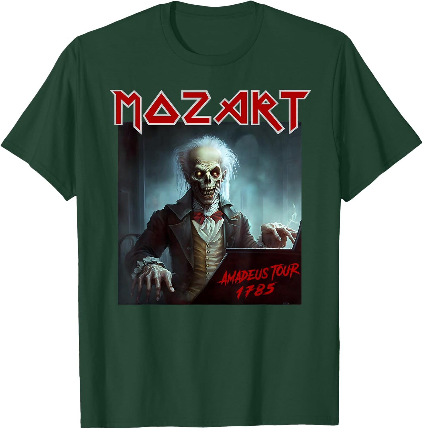 Mozart Funny Heavy Metal Shirts Vintage Sarcastic Music , black T-Shirt - T-Shirt | Forest