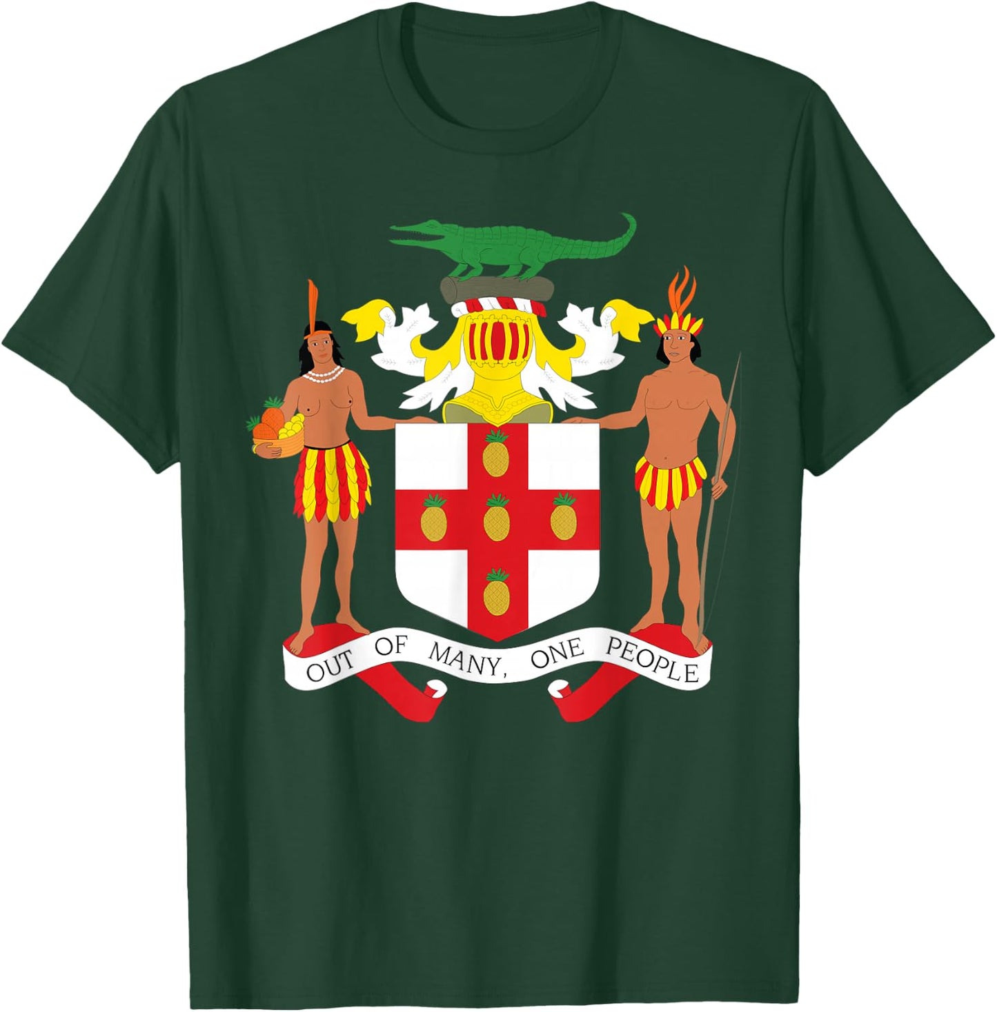 Jamaican Coat of Arms T Shirt, Coat of Arms of Jamaica Shirt T-Shirt - T-Shirt | Forest