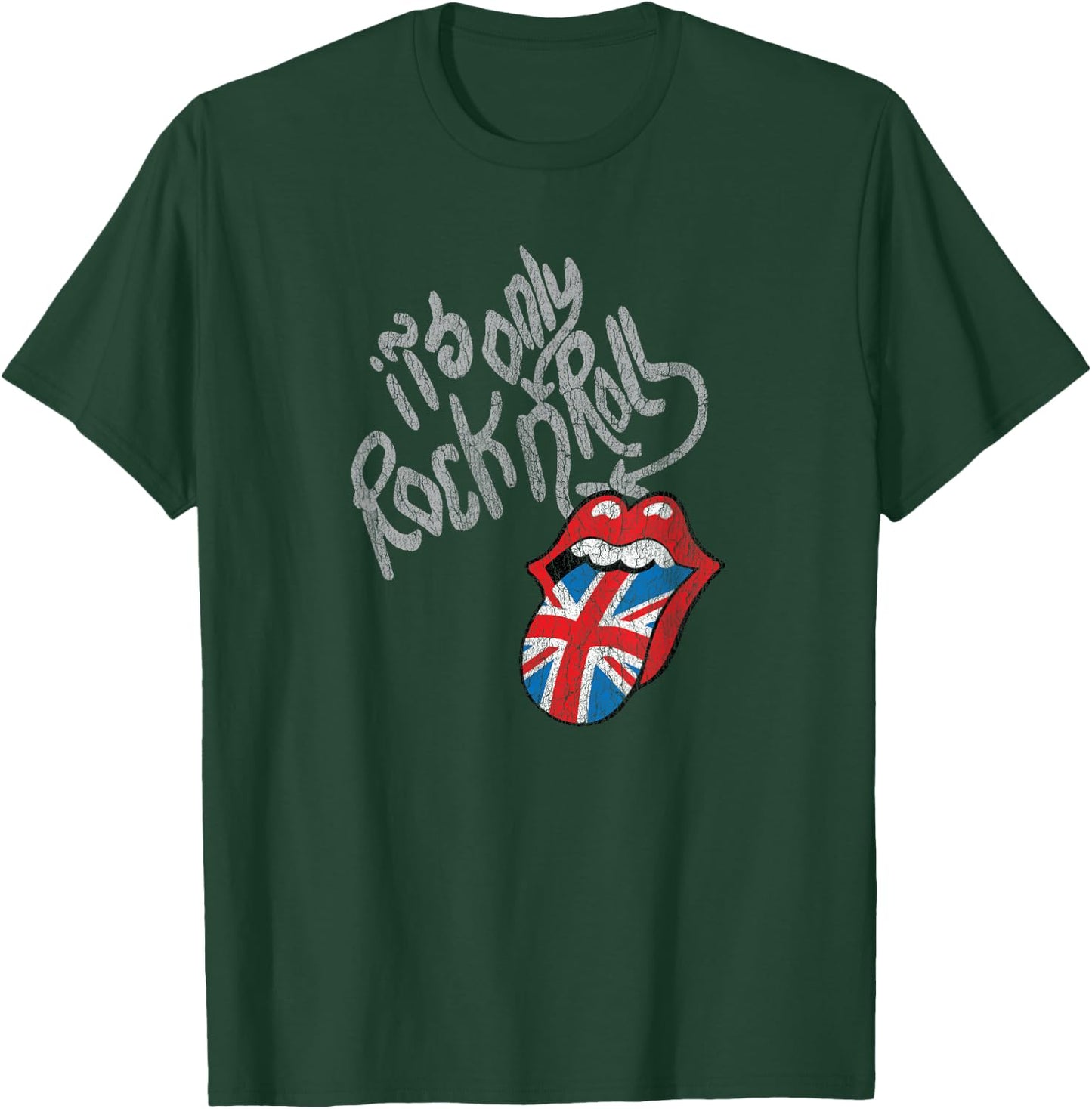 The Rolling Stones Rock N Roll UK Tongue T-Shirt - T-Shirt | Forest
