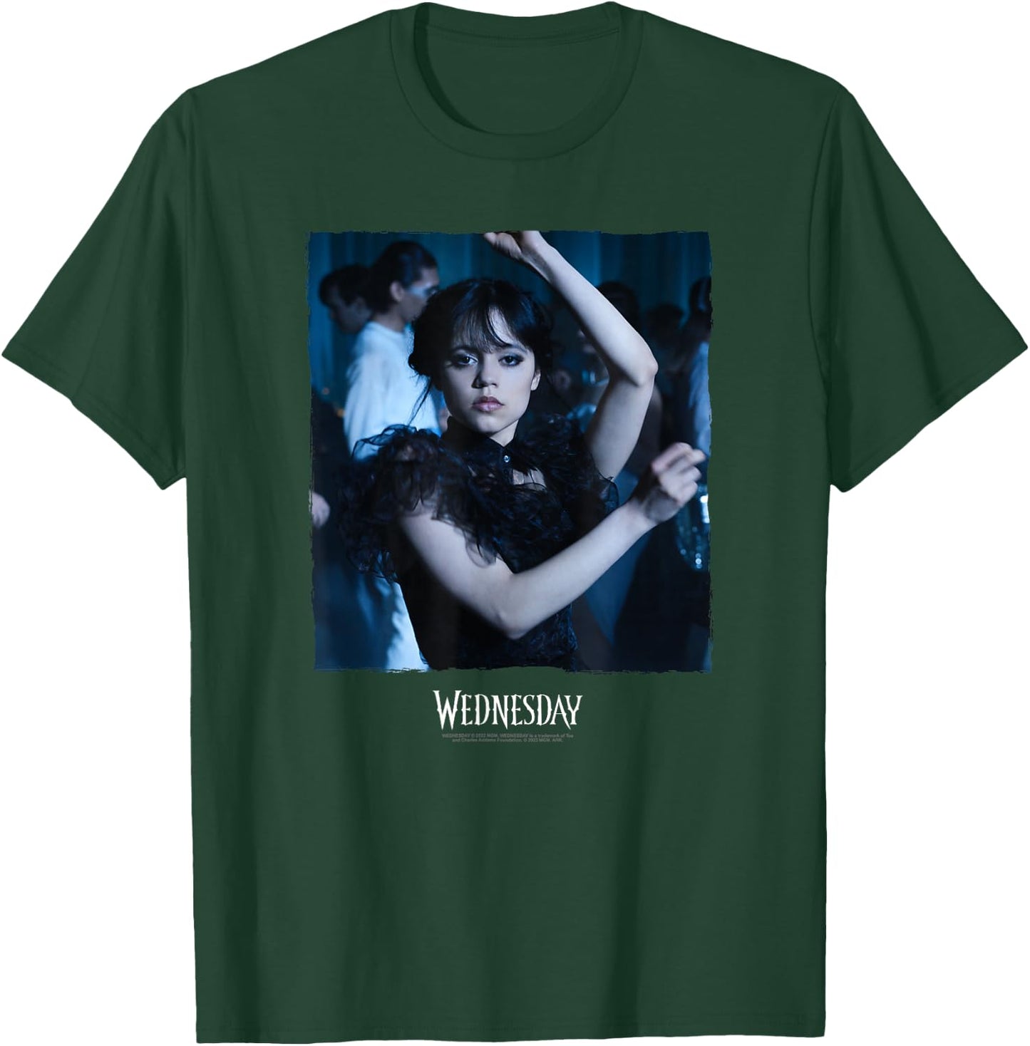 Wednesday Dark Dancing Queen Wednesday Photoreal & Logo T-Shirt - T-Shirt | Forest