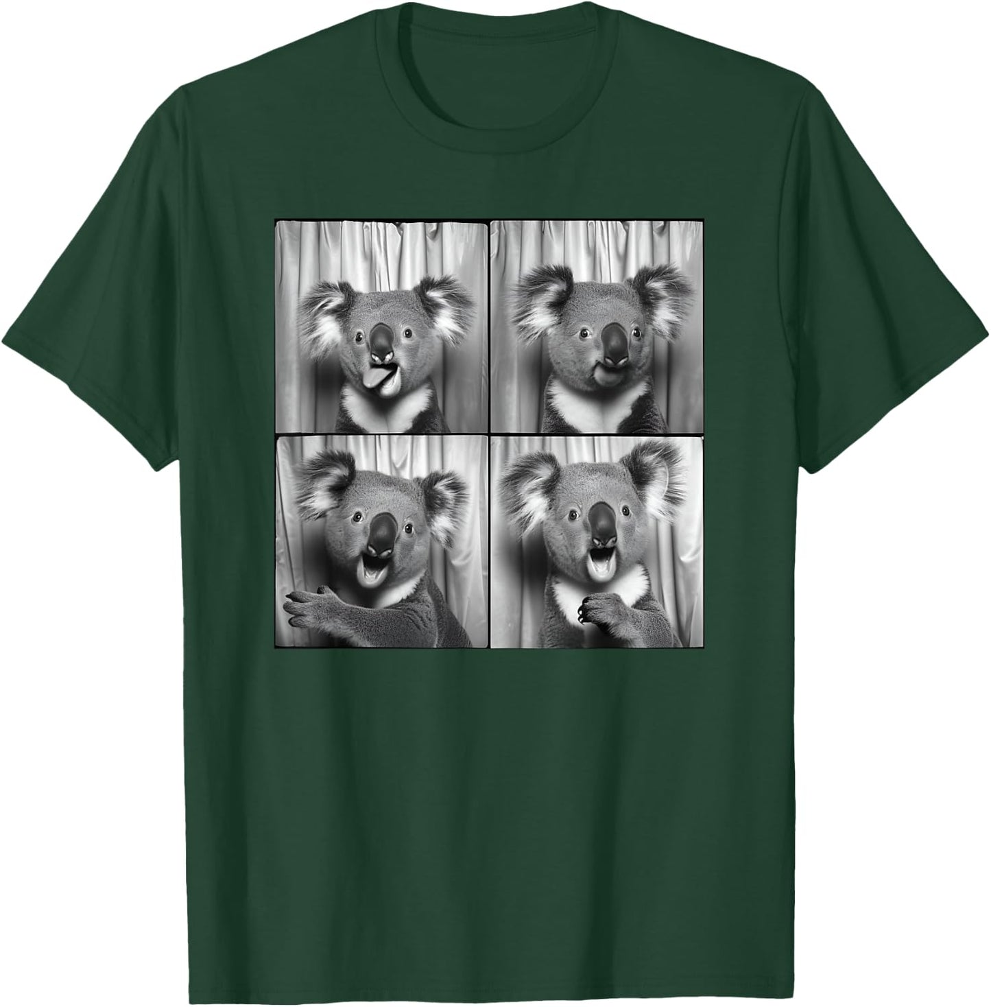 Funny Koala Face Laughing Koala Animal Photo Cute Koala T-Shirt - T-Shirt | Forest
