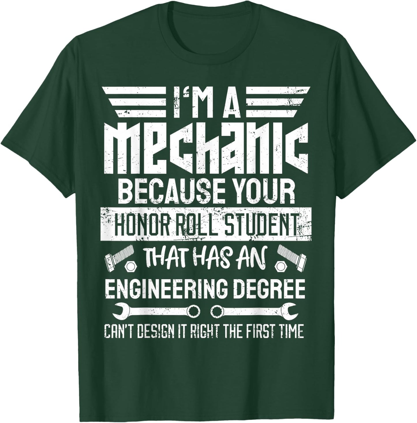 Mechanic Car Guy Mechanics DIY Handyman Garage Repair Shop T-Shirt - T-Shirt | Forest