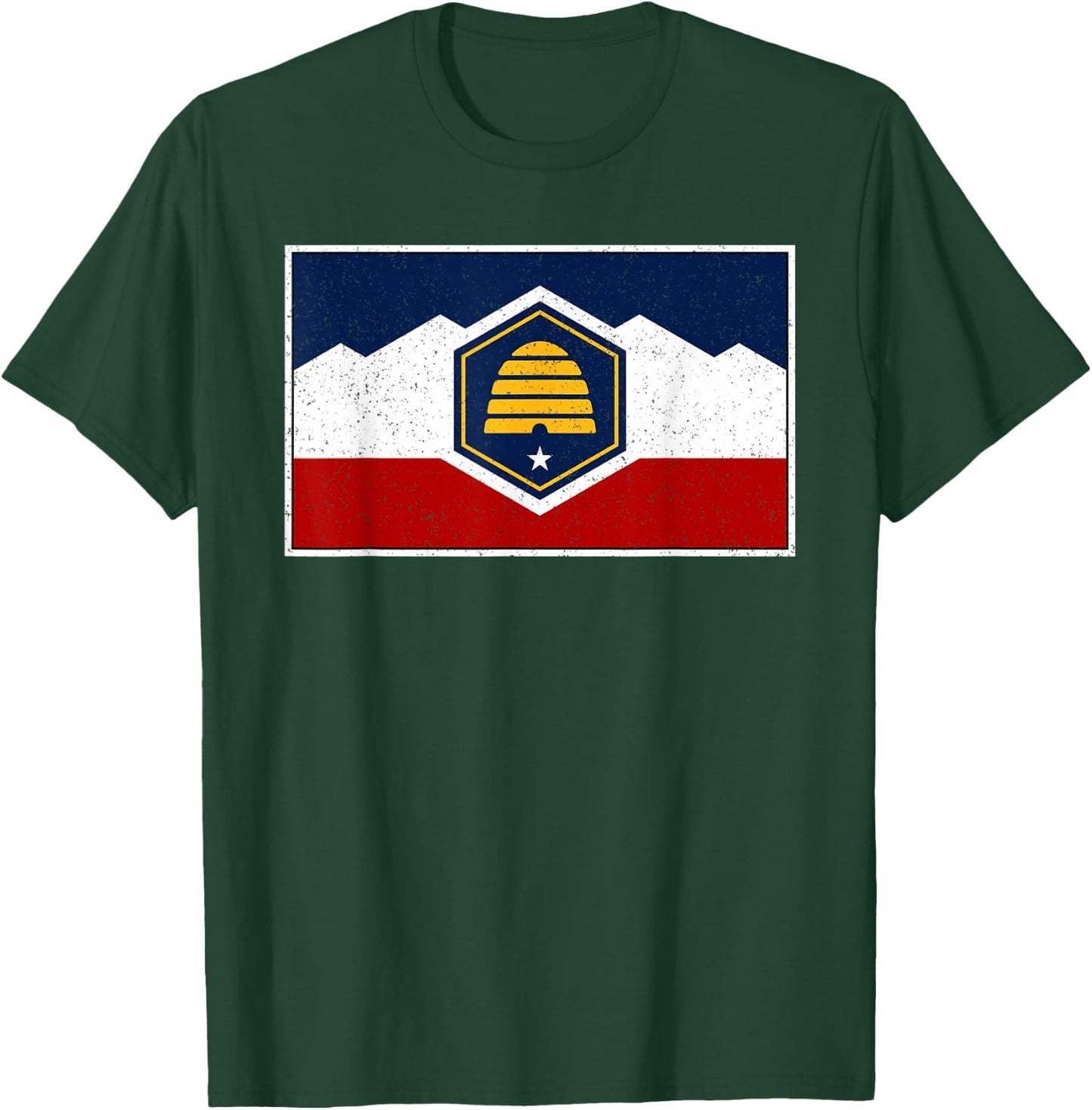State Flag of Utah New 2024 Beehive Banner T-Shirt - T-Shirt | Forest
