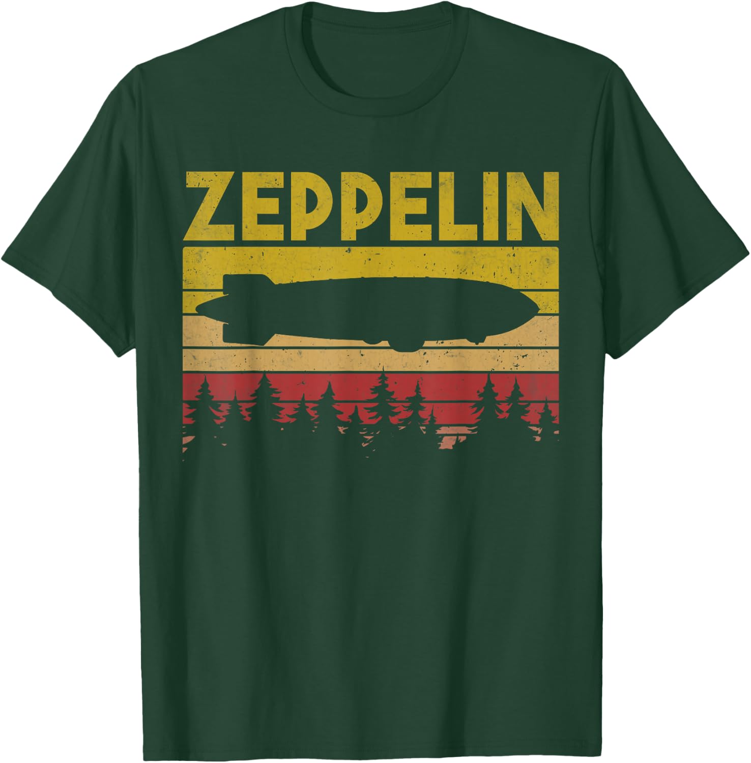 Zeppelin Retro Dirigible Zepelin Vintage Airship Men Women T-Shirt - T-Shirt | Forest