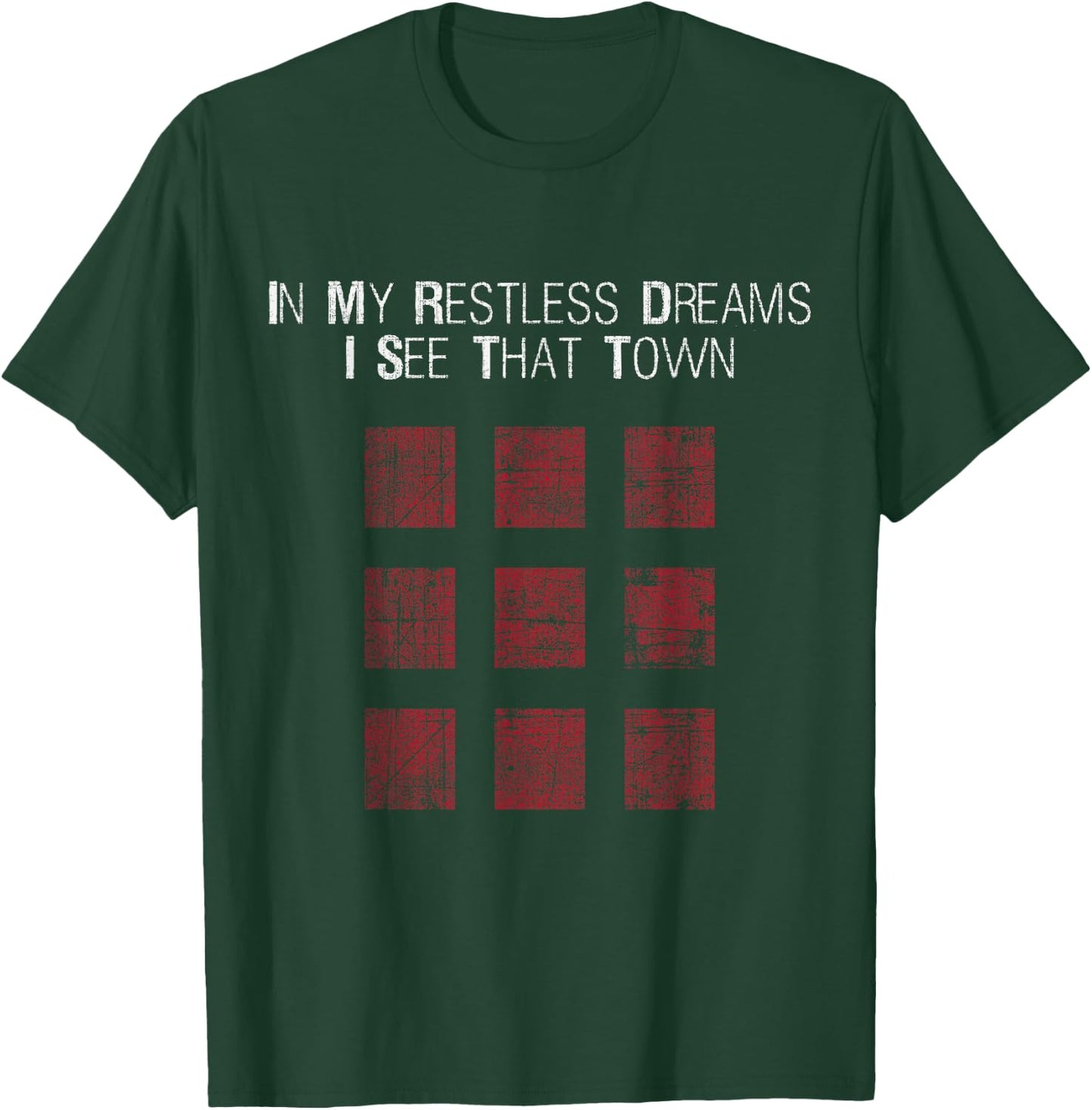 IN MY RESTLESS DREAMS I SEE THAT TOWN - Black T-Shirt - T-Shirt | Forest