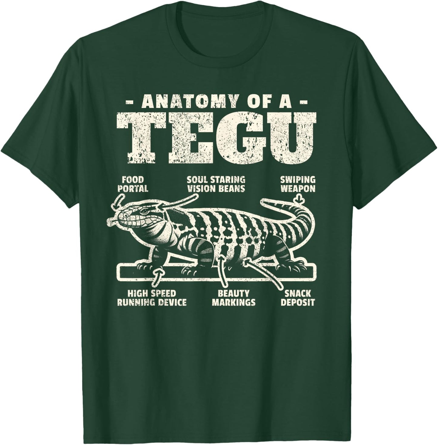 Tegu Owner - Giant Tegu - Anatomy Tegu Lizard - Funny Tegu T-Shirt - T-Shirt | Forest