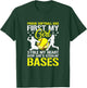 Softball Dad Girl Stole My Heart Stealing Bases Fathers Day T-Shirt - T-Shirt | Forest
