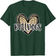 Bulldogs Mascot Leopard Cheetah Heart Fall Football Sport T-Shirt - T-Shirt | Forest