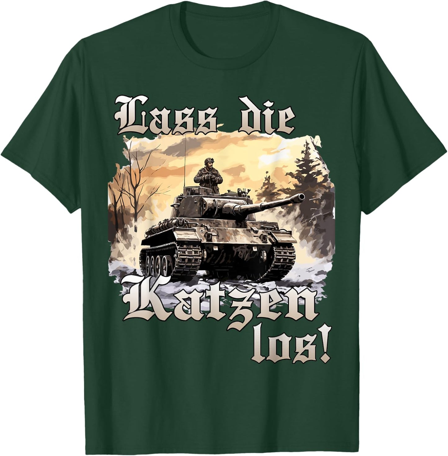 Tiger Tank 1942 Soldiers T German Tank WW 2 Tank , black T-Shirt - T-Shirt | Forest