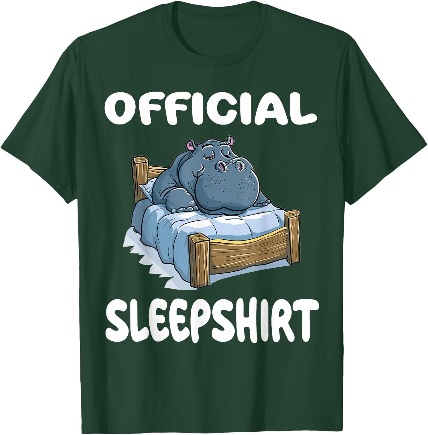 Hippopotamus Hippo Animal Official Sleepshirt Pajamas T-Shirt - T-Shirt | Forest