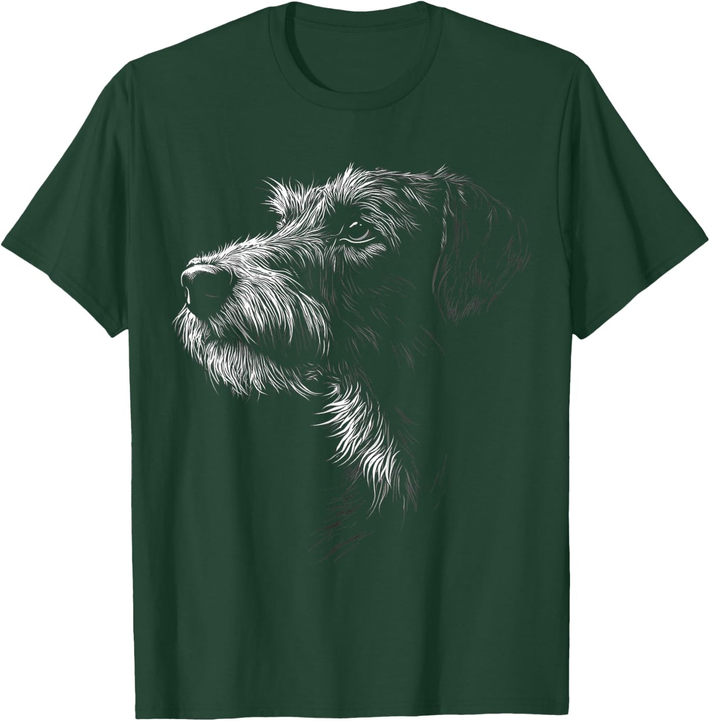 Irish Wolfhound Dog Graphic Pet Art Irish Wolfhound T-Shirt - T-Shirt | Forest
