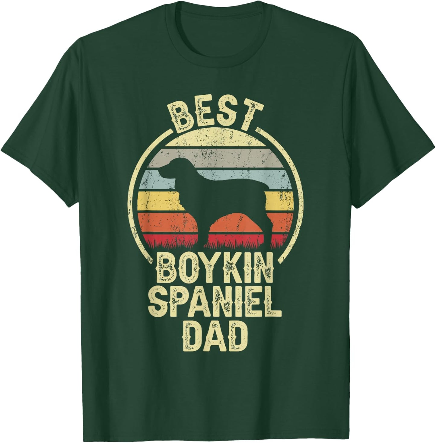 Best Dog Father Dad - Vintage Boykin Spaniel T-Shirt - T-Shirt | Forest
