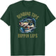 Bending Tips Rippin Lips Fishermen Bass Fishing Design T-Shirt - T-Shirt | Forest