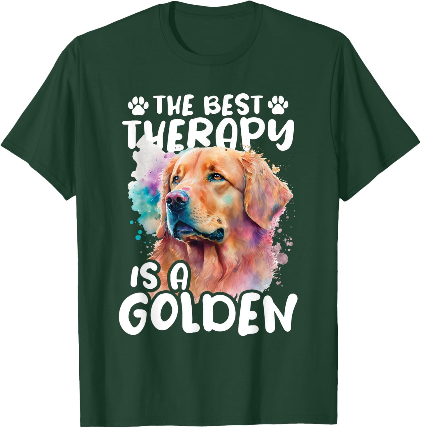 The Best Therapy Is A Golden - Dog Breeder Pet Puppy Trainer Women T-Shirt - T-Shirt | Forest