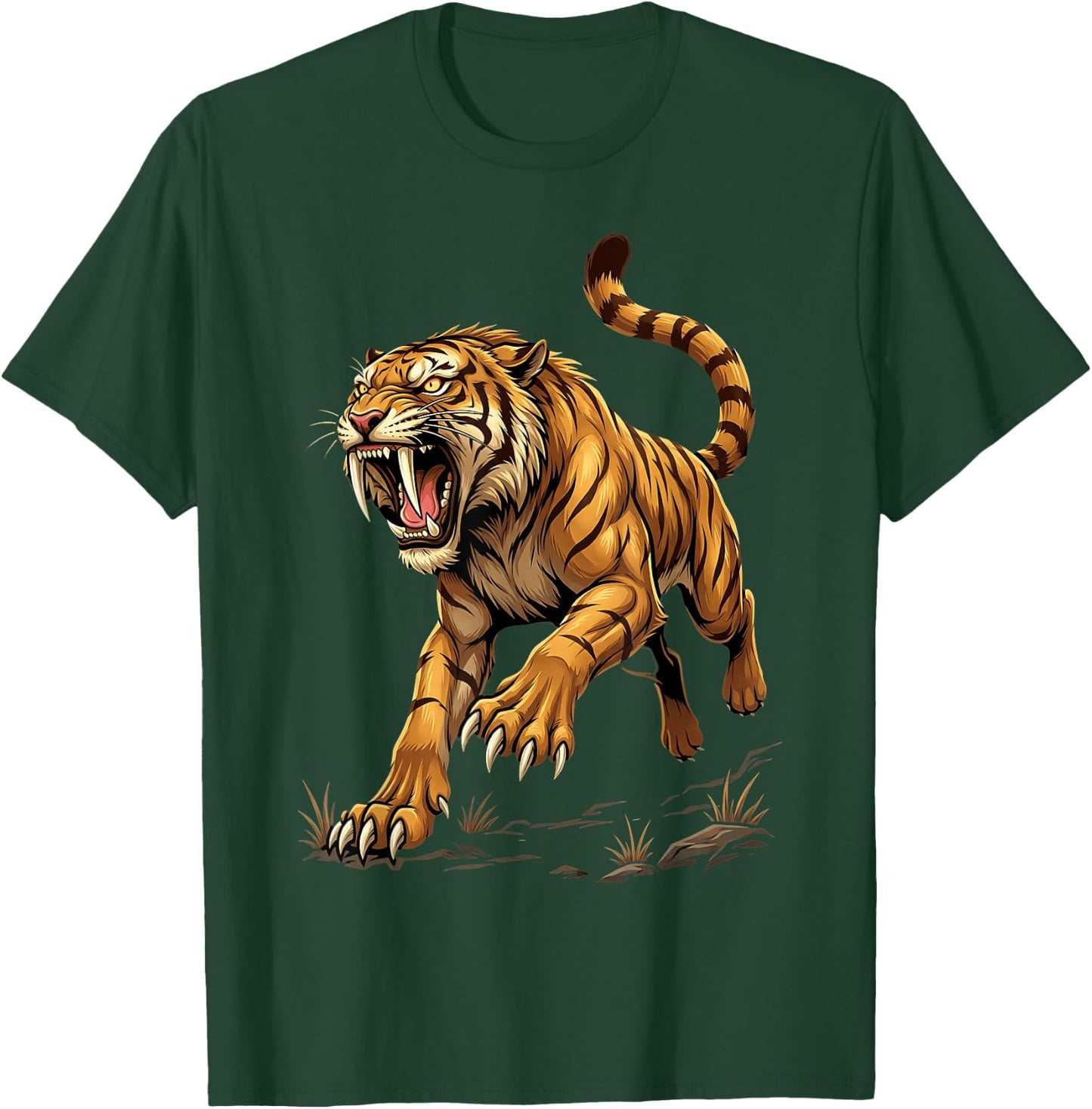 Saber Tooth Tiger Smilodon T-Shirt - T-Shirt | Forest