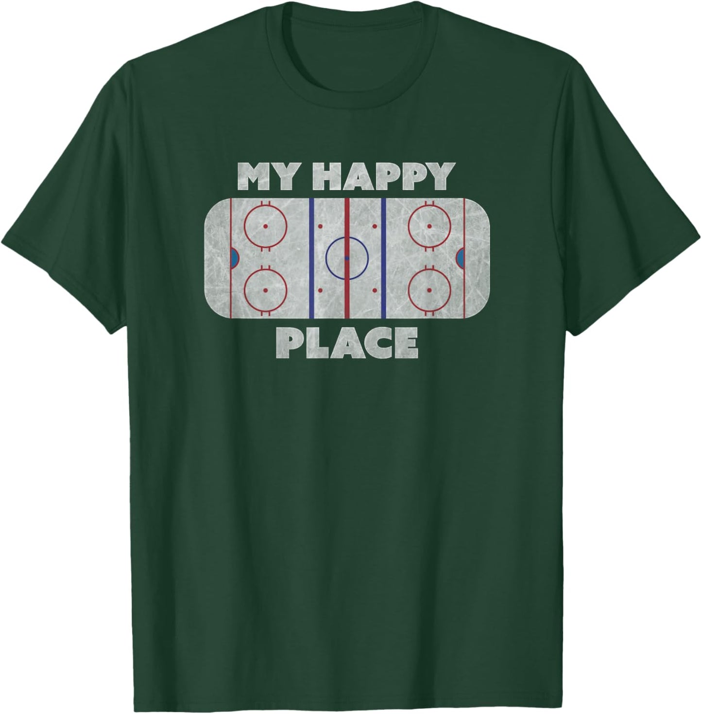 My Happy Place | Hockey, Figure & Speed Skating Rink T-Shirt - T-Shirt | Forest