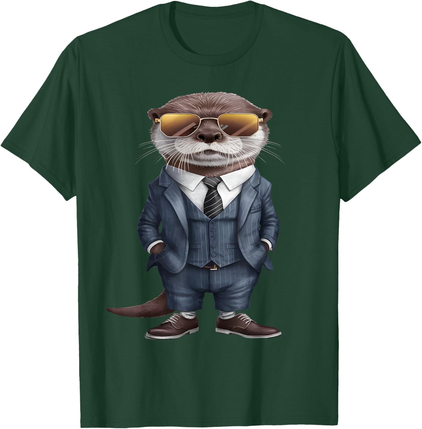 Otter Men Woman Otter In Suit Otter T-Shirt - T-Shirt | Forest