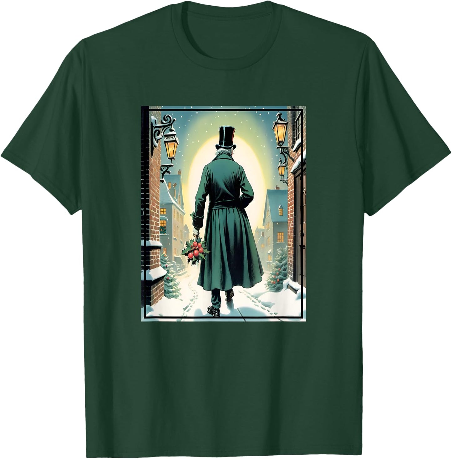 Charles Dickens Christmas Classic Book Ebeneezer Scrooge , -Adults, Kids, Black, Small, Short Sleeve T-Shirt - T-Shirt | Forest