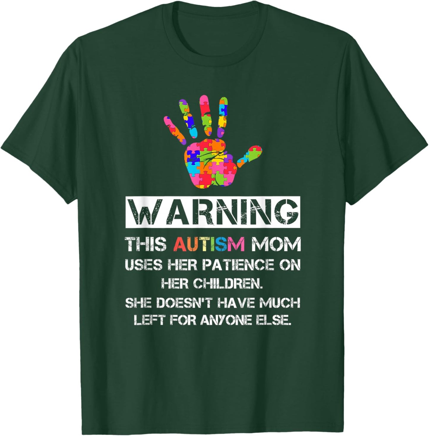Autism Awareness Warning This Autism Mom T-Shirt - T-Shirt | Forest