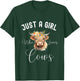 Just a Girl Who Loves Cows Funny Cute Cow for Girls Women T-Shirt - T-Shirt | Forest