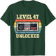 Level 47 Unlocked Funny 47 Year Old Gamer Gift 47th Birthday T-Shirt - T-Shirt | Forest