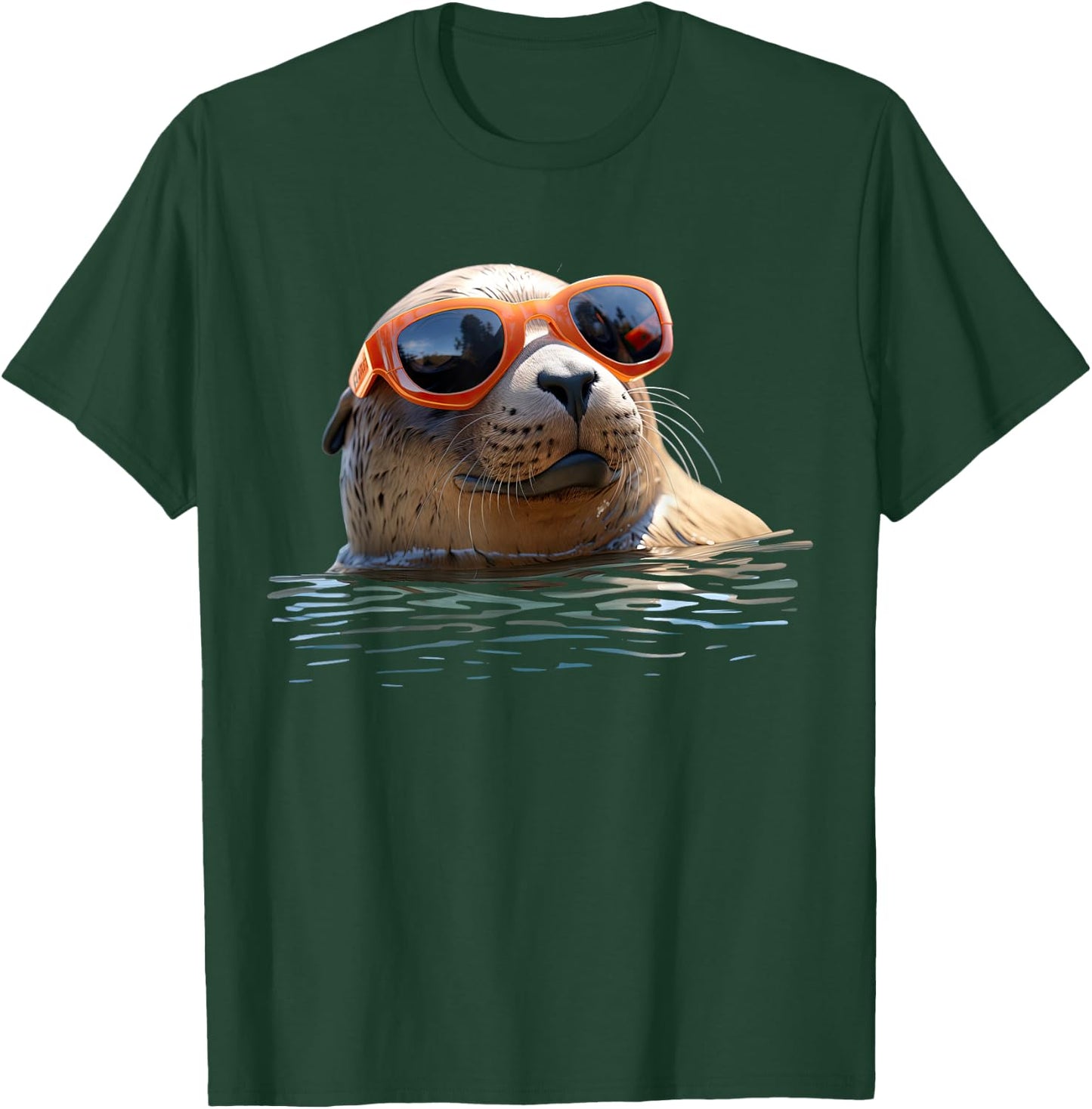 Seal with Sunglasses Seal Dog Seal Cute Seal , black T-Shirt - T-Shirt | Forest
