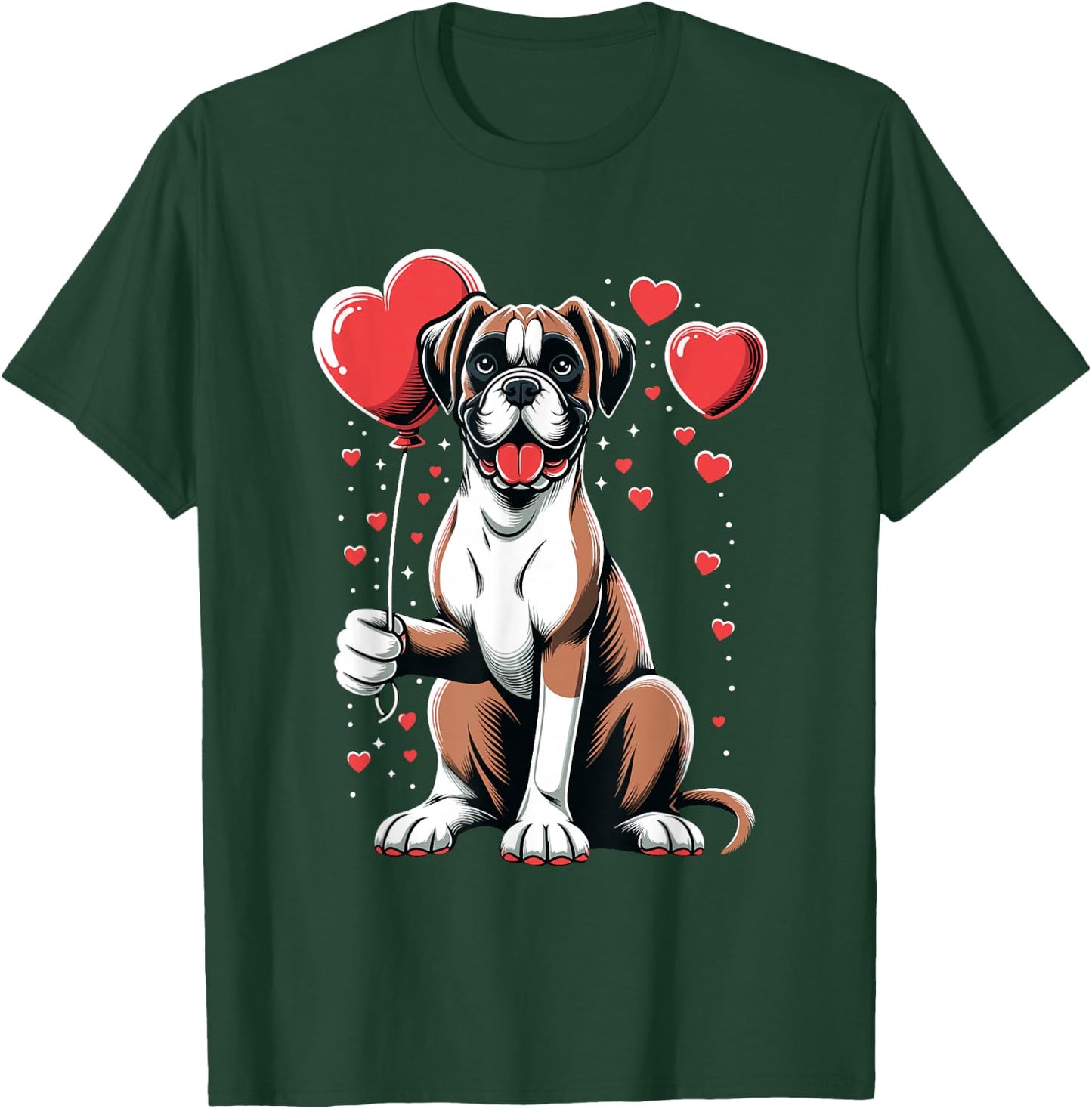 Boxer Dog Valentine's Day Dog Owner Valentine T-Shirt - T-Shirt | Forest
