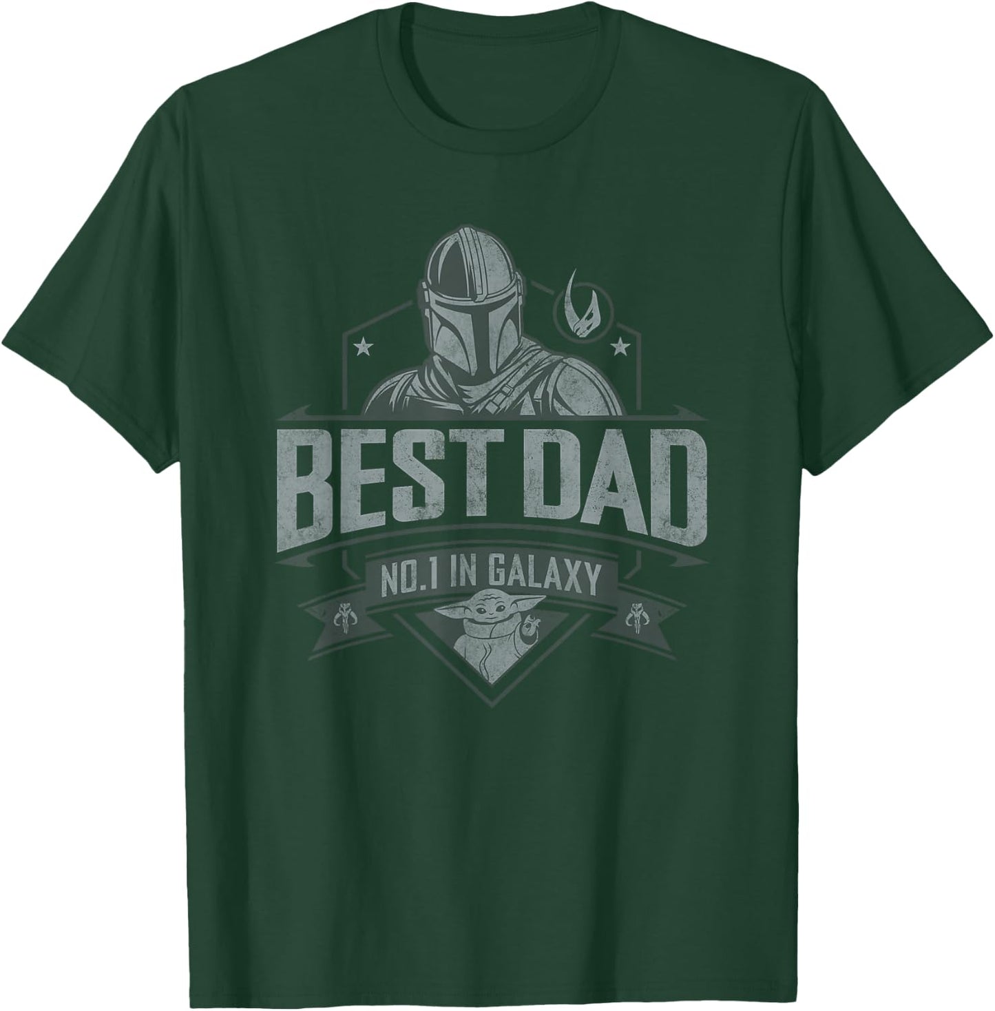 Star Wars Mandolorian Father's Day Best Dad Vater Papa T-Shirt - T-Shirt | Forest