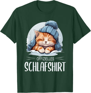Official Sleep Shirt Kitten Pyjamas Cat , black T-Shirt - T-Shirt | Forest