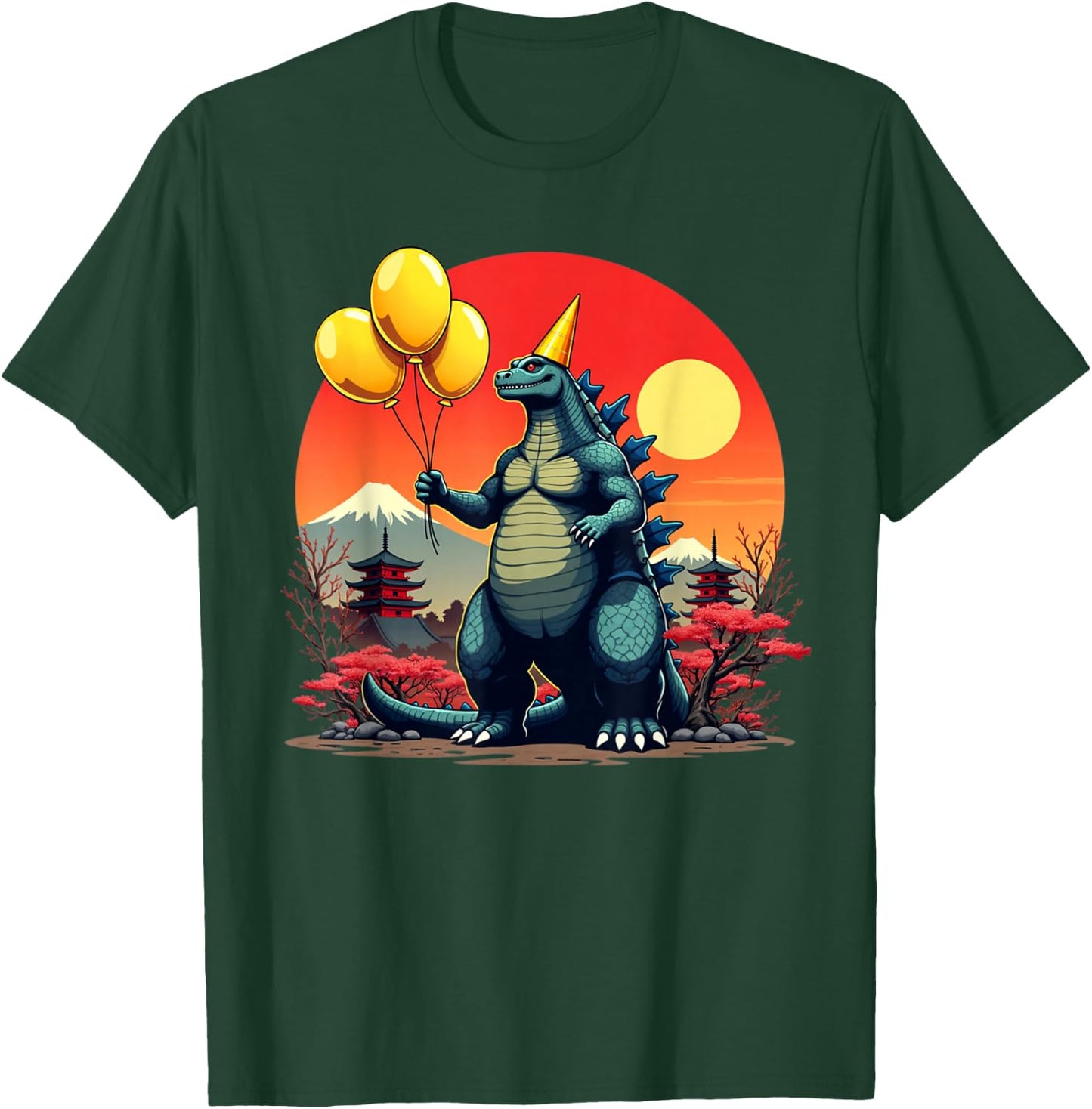 Kaiju Birthday Japan Monster Movie Bday Party Decorations T-Shirt - T-Shirt | Forest