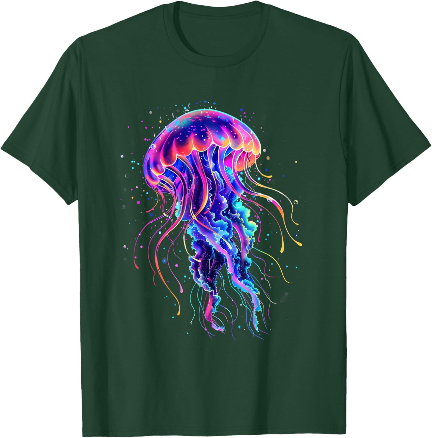 Sea Ocean Jellyfish Marine Mammal Ocean Sea Animal Jellyfish , black T-Shirt - T-Shirt | Forest
