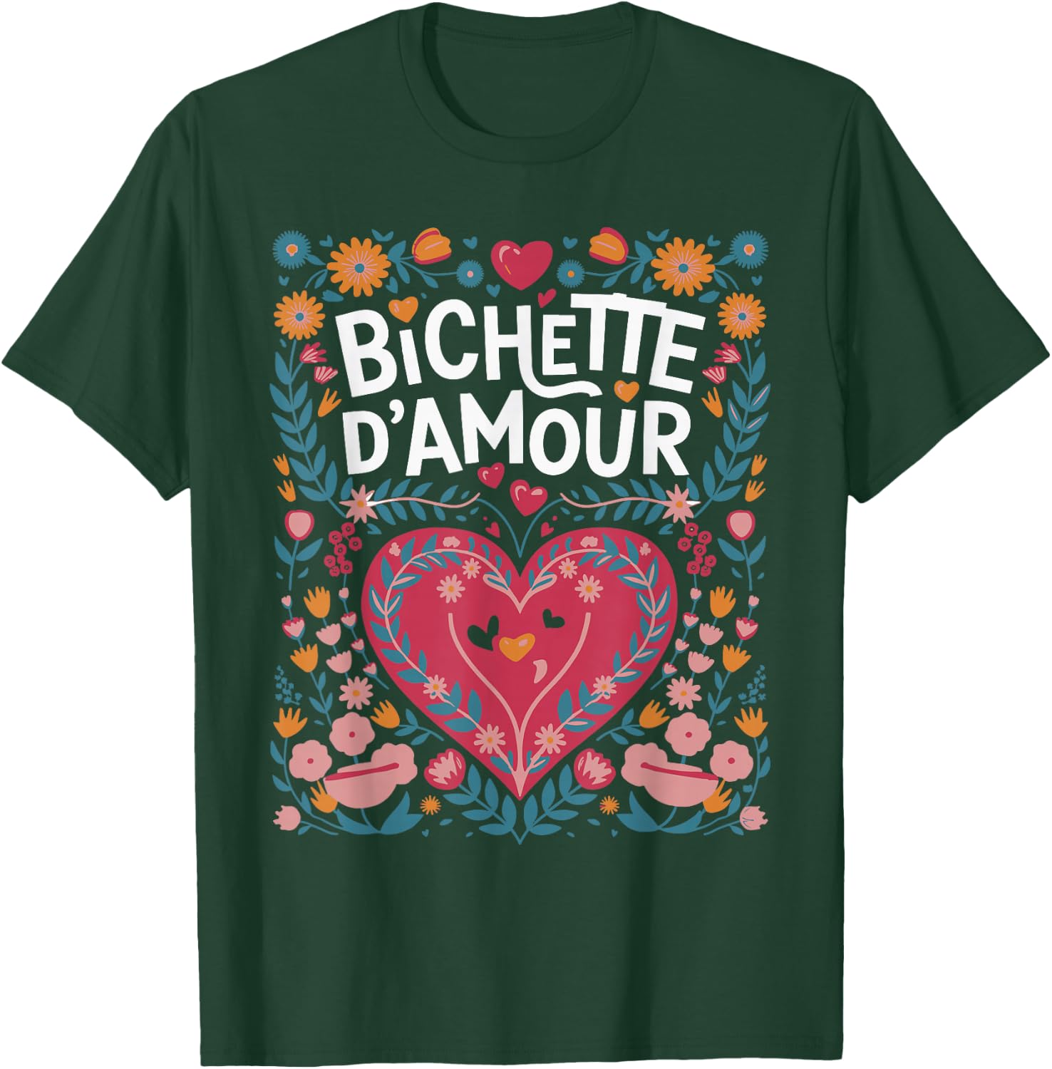 Bichette d'Amour Gift Girl Woman Cute , Black, S T-Shirt - T-Shirt | Forest
