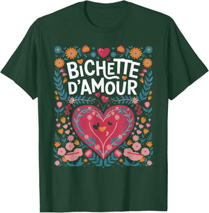 Bichette d'Amour Gift Girl Woman Cute , Black, S T-Shirt - T-Shirt | Forest