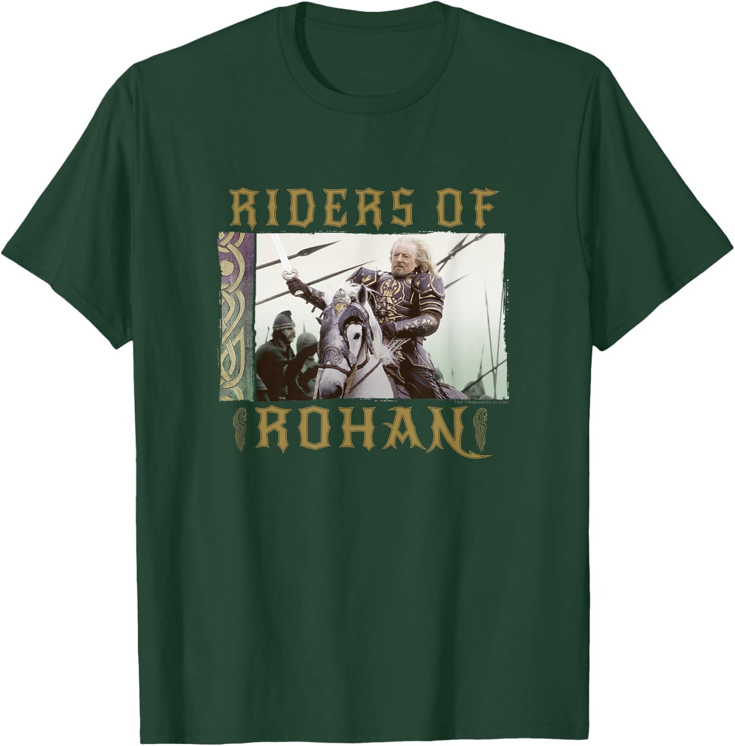 The Lord of The Rings Riders of Rohan Théoden Movie Panel T-Shirt - T-Shirt | Forest