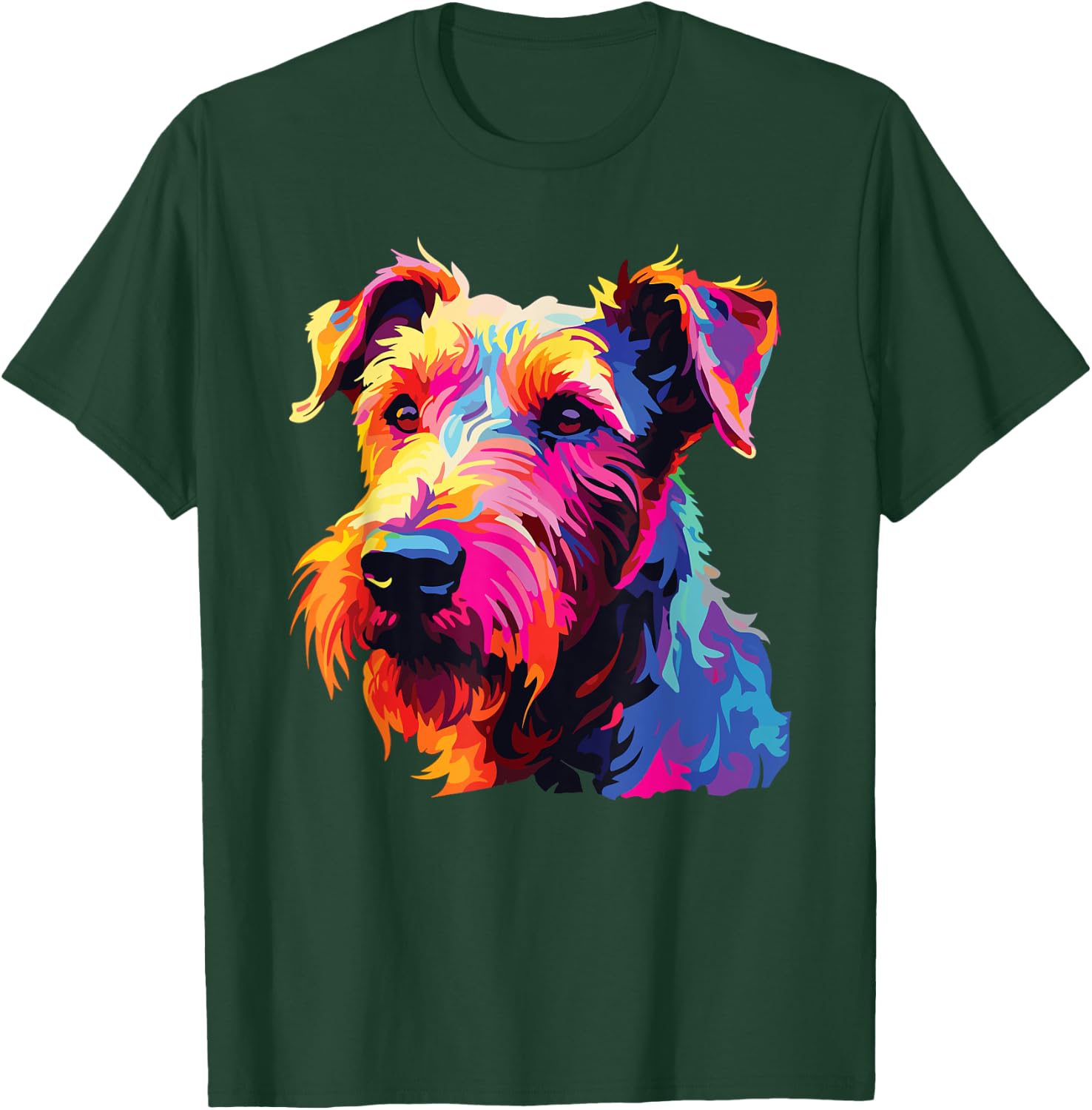 Watercolor Colorful Irish Terrier Dog Men Women Kids T-Shirt - T-Shirt | Forest