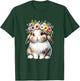 Easter Bunny Girls - Easter Bunny Flower Graphic T-Shirt - T-Shirt | Forest