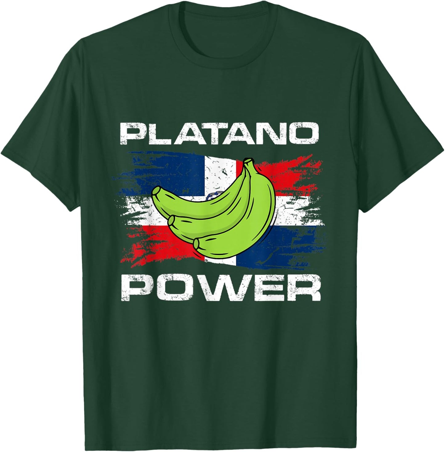 platano power dominican republic flag Design T-Shirt - T-Shirt | Forest